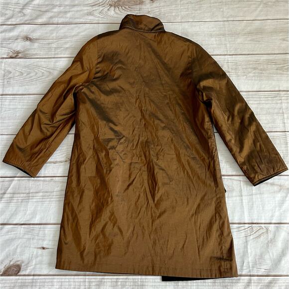 Gallery Quilted reversible trench coat minimalist Lagenlook gothic career Emo S - Picture 11 of 12